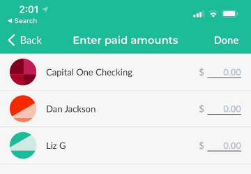 screenshot of multiple payers